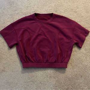 lululemon short sleeve cropped sweatshirt